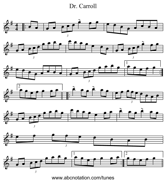 Dr. Carroll - staff notation