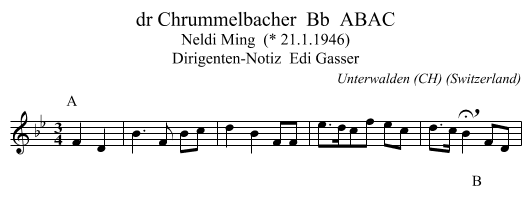 dr Chrummelbacher  Bb  ABAC - staff notation