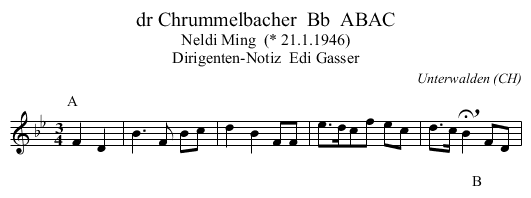 dr Chrummelbacher  Bb  ABAC - staff notation
