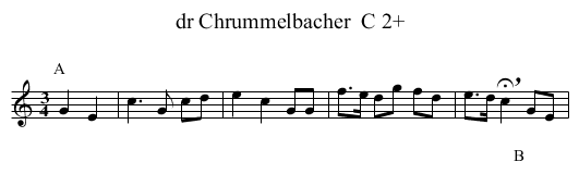dr Chrummelbacher  C 2+ - staff notation