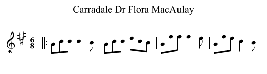 Dr Flora MacAulay, Carradale - staff notation
