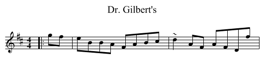 Dr. Gilbert's - staff notation