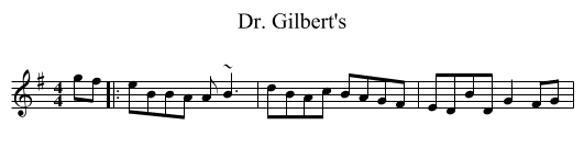 Dr. Gilbert's - staff notation