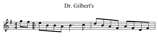 Dr. Gilbert's - staff notation