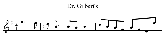 Dr. Gilbert's - staff notation