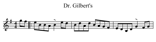 Dr. Gilbert's - staff notation