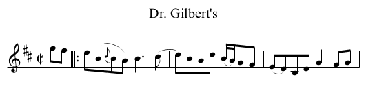 Dr. Gilbert's - staff notation
