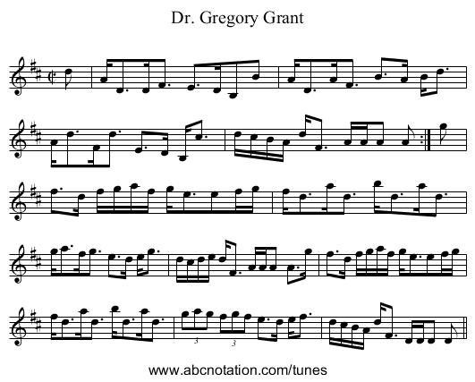 Dr. Gregory Grant - staff notation