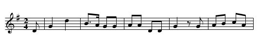 D'r Hans im Schnokeloch - staff notation