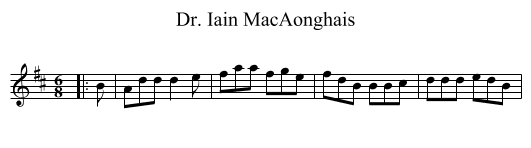 Dr. Iain MacAonghais - staff notation