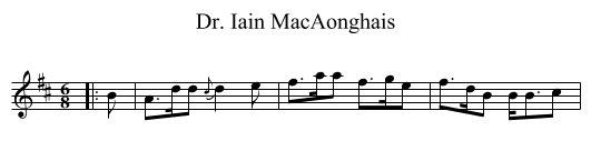 Dr. Iain MacAonghais - staff notation