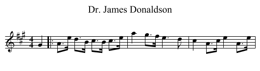 Dr. James Donaldson - staff notation