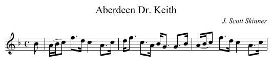 Dr. Keith, Aberdeen - staff notation