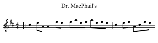 Dr. MacPhail's - staff notation