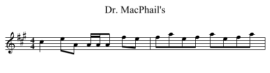 Dr. MacPhail's - staff notation
