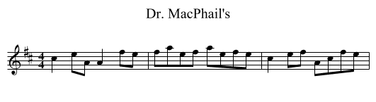 Dr. MacPhail's - staff notation