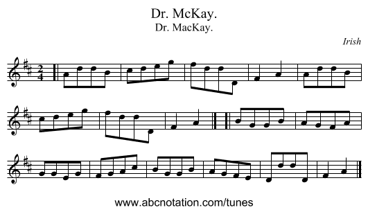 Dr. McKay. - staff notation