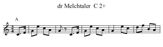 dr Melchtaler  C 2+ - staff notation