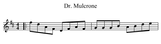 Dr. Mulcrone - staff notation