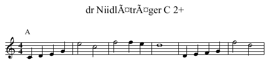 dr NiidlÃ¤trÃ¤ger C 2+ - staff notation