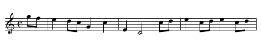 Dr. Popes Jigg - staff notation