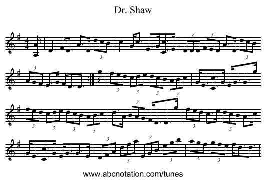 Dr. Shaw - staff notation