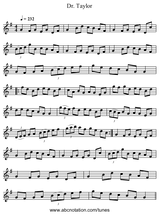 Dr. Taylor - staff notation