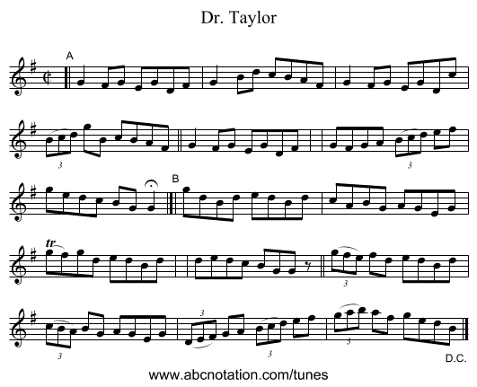 Dr. Taylor - staff notation
