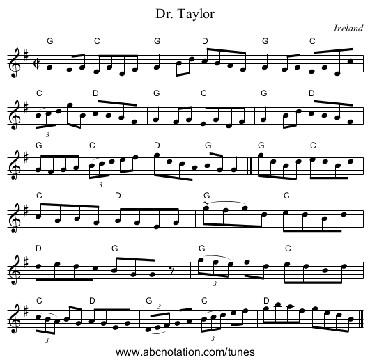 Dr. Taylor - staff notation