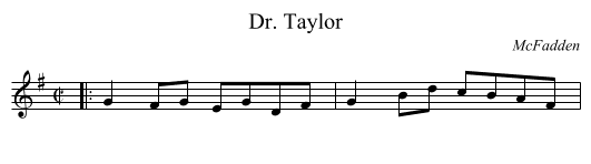 Dr. Taylor - staff notation