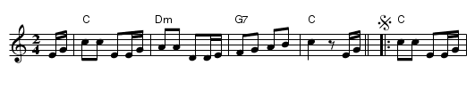 Draaiende Winden - staff notation