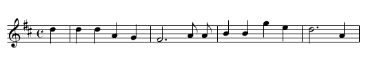Dragoon and the Lady - staff notation
