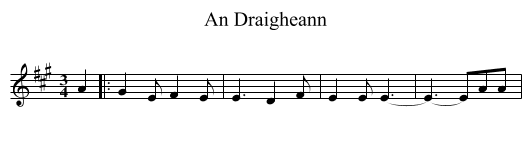 Draigheann, An  - staff notation