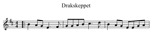 Drakskeppet - staff notation