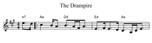 Drampire, The  - staff notation