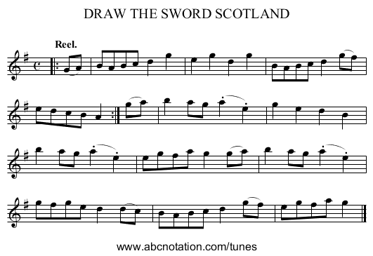 DRAW THE SWORD SCOTLAND - staff notation