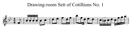 Drawing-room Sett of Cotillions No. 1 - staff notation