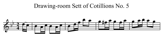 Drawing-room Sett of Cotillions No. 5 - staff notation