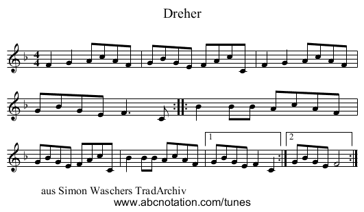 Dreher - staff notation