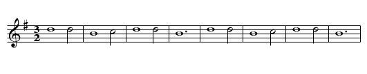 Drei Koenige - staff notation