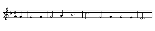DREI LAUB AUF EINER LINDEN - staff notation