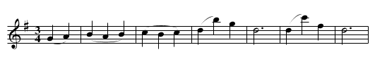 Drei Schwedische - staff notation