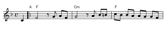 dreidele far alle, A  - staff notation