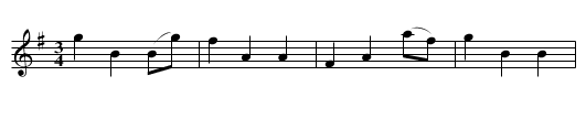 Dreifacher Fuereinander - staff notation
