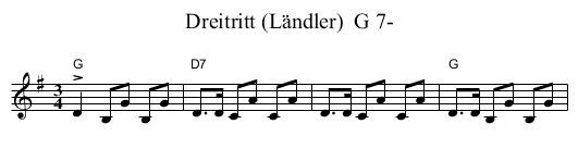 Dreitritt (L&auml;ndler)  G 7- - staff notation