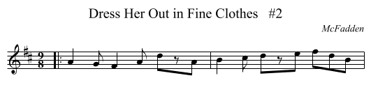 Dress Her Out in Fine Clothes   #2 - staff notation