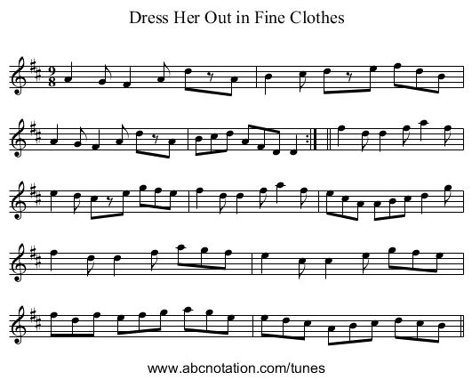 Dress Her Out in Fine Clothes - staff notation