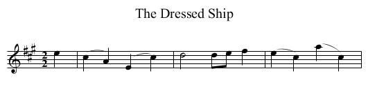 Dressed Ship, The - staff notation