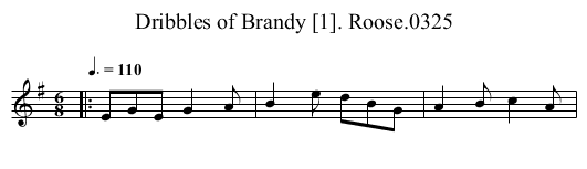 Dribbles of Brandy [1]. Roose.0325 - staff notation
