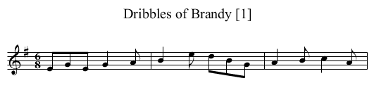 Dribbles of Brandy [1] - staff notation
